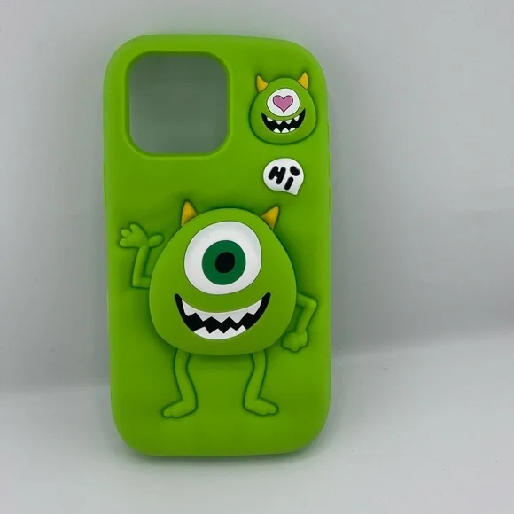 Adorable 3D Monster Silicone Phone Case - iPhone 16 Pro Max - Picture 3 of 6